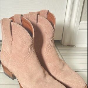 Tecovas Pink Ankle Boots